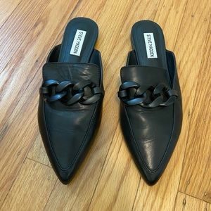 Steve Madden Fleur Tailored Chain Mule Loafer Flats